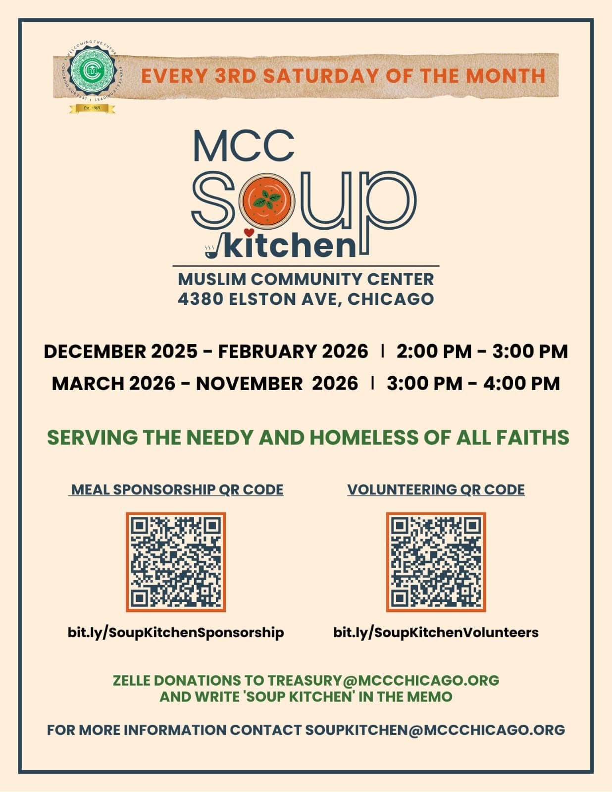 MCC Soup Kitchen Volunteer Opportunity