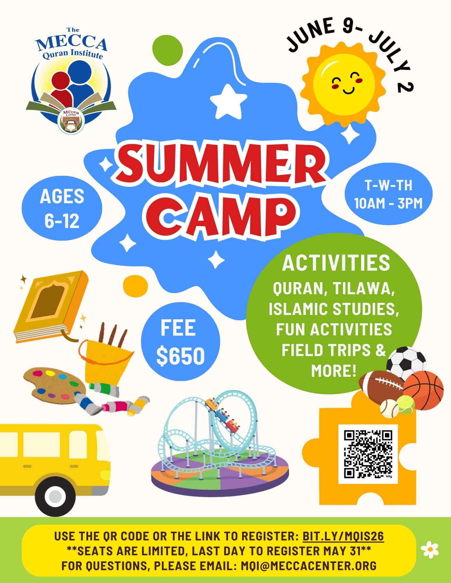 MQI Summer Camp for Children Ages 6-12