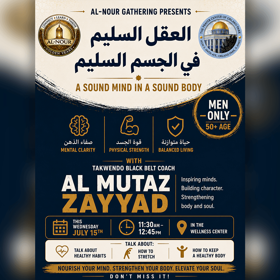 A Sound Mind in a Sound Body: Health and Wellness Gathering for Men 50+