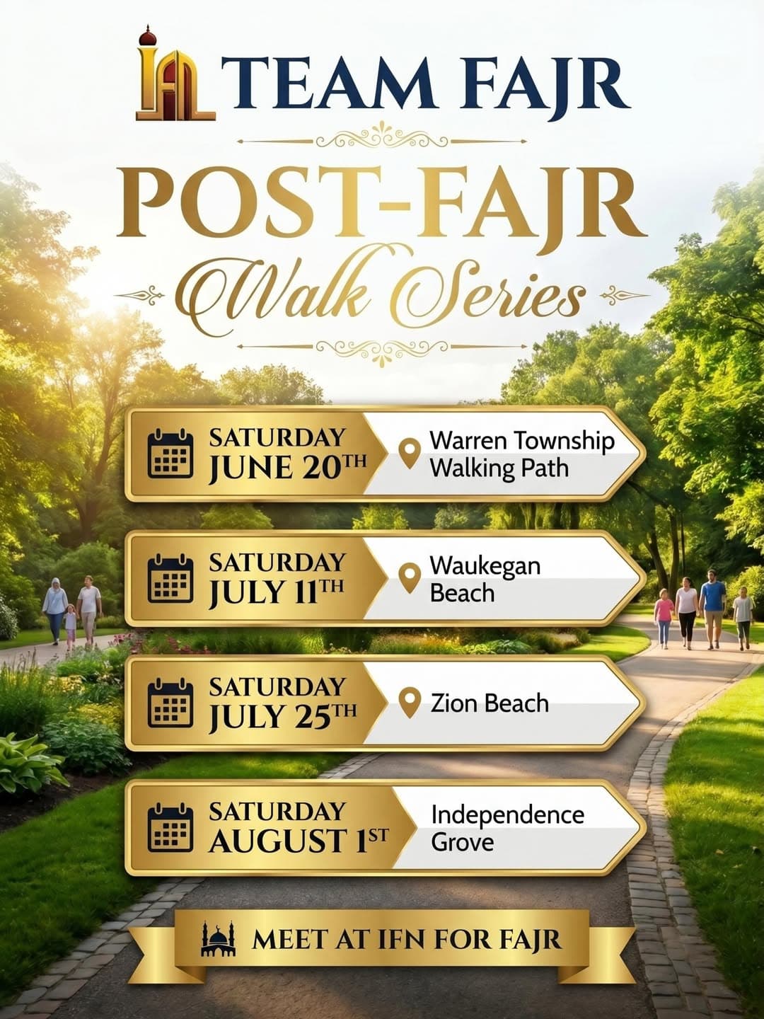 Post-Fajr Walk Series - Waukegan Beach